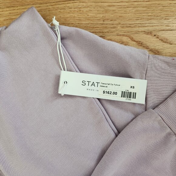 NWT Stateside Softest Fleece Cropped Half Zip-Up in Lavender Size XS - Picture 3 of 6